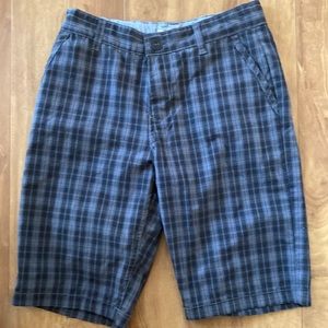 ❤️‍🔥5/20$ 5$💜CALVIN KLEIN💫 Boys Gray Plaid Dress Shorts